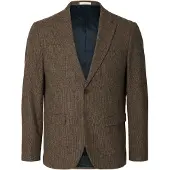 Selected Geruit Wolmix Blazer Heren Bruin 46