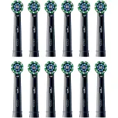 Oral-B Pro Cross Action Zwart Opzetborstels - 12 Stuks - Kartonnen Brievenbusverpakking