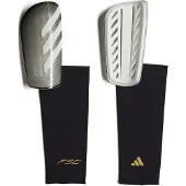 Adidas F50 League Scheenbeschermers Zilvergrijs Wit Goud Zwart