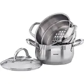 Bergner Pasta-koker - - Gourmet - RVS - 18 cm (2,2 L) - Inductie geschikt
