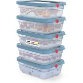 EMSA oneClick N1231200, Sada, Rechthoekig, 1,2 liter, Blauw, Transparant, Duitsland, 217,3 mm