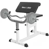 Gorilla Sports Biceps Curlbank met 38 kg halterset gietijzer