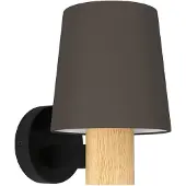 Eglo Wandlampje Edale met bruine kap