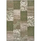 Home Collection Vloerkleed Bloques - Groen/Crème 160 x 230 cm
