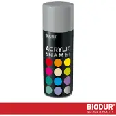 BIODUR Acrylverf - Telegrijs 2 RAL 7046 – 400 ML – Spuitbus Hoogglans Lak – UV en Weerbestendig - Sneldrogende Spuitverf - Voor Binnen en Buiten