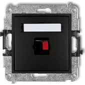 Karlik MINI, individuele luidsprekerstekker, zwart, mat, inbouw