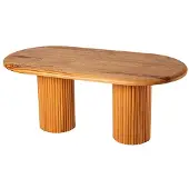 AEA Hellbrauner Esstisch Designer Ovaler Küchentisch Moderne Holztische