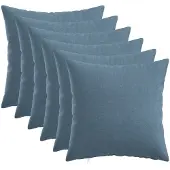 vidaXL Kussensloop 6 st HEERLEN Jeans Blauw 30 x 30 cm Stof
