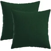 vidaXL Kussensloop 2 st HEERLEN Donkergroen 35 x 35 cm Stof