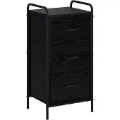 vidaXL Dressoir Zwart eiken 97 x 33 x 81 cm Bewerkt hout