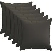 vidaXL Kussensloop 6 st HOUTEN Donkergrijs 80 x 80 cm Faux Linnen