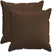 vidaXL Kussensloop 2 st HOUTEN Bruin 70 x 70 cm Faux Linnen