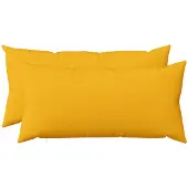 vidaXL Kussensloop 2 st HEERLEN Licht Geel 40 x 70 cm Stof