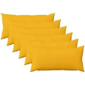 vidaXL Kussensloop 6 st HEERLEN Licht Geel 40 x 70 cm Stof
