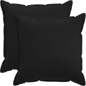 vidaXL Kussensloop 2 st HOUTEN Zwart 55 x 55 cm Faux Linnen