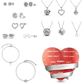 Merkloos Adventskalender met 14 sieraden en kristallen