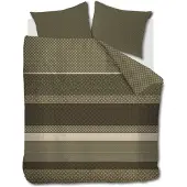 Beddinghouse Dekbedovertrek Fera Groen Flanel-240 x 200 / 220 cm | Lits-Jumeaux