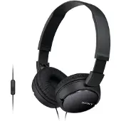 Sony MDR-ZX110AP, opvouwbare hoofdtelefoon met hoofdband, zwart, met microfoon