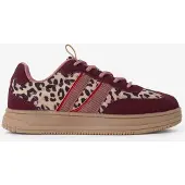 Sissy-Boy Donkerpaarse sneakers met leopard print | Maat: 33