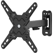 Goobay 79761 Essential TV-wandhouder FULLMOTION (S), zwart - voor televisies van 13 tot 43 inch (33–109 cm), maximaal gewicht 20 kg, maximale uittrek lengte 19,8 cm