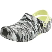 Crocs Uni Volwassen Bistro Work Graphic Clog, Zwart/Limoen, Maat 37/38 EU