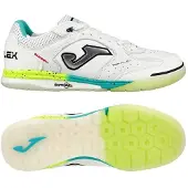 Joma Top Flex Rebound Zaalvoetbalschoenen (IN) Wit Zilvergrijs Turquoise Felgeel