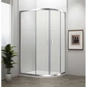 Hak Gelco douchecabine, kwartcirkelmodel, 900x900x1900 mm, met BRICK glas