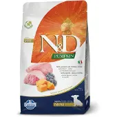 8In1 N&D Pompoen Hondenvoer voor Puppy's, Mini formaat, met Lam en Blauwe Bessen, 800g