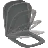 Ideal standard i.Life B - WC zitting wrapover, SoftClose, glanzend grijs T468358