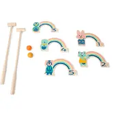 BS Toys Regenboog Croquet Spel Set Kinderen - Kinderspeelgoed vanaf 3 Jaar - Buitenspeelgoed - 9 Delig