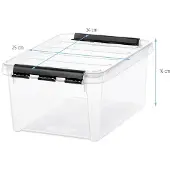 Smartstore Classic Kunststof Opbergdoos 8 l Met deksel Transparant 25 x 34 x 16 cm