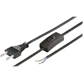 Goobay Aansluitsnoer | | 1.5 meter (2x 0.75mm², Met schakelaar, Zwart)