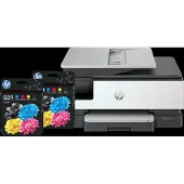 HP OfficeJet Pro 8124e + 2 zwarte + 2 kleuren cartridges