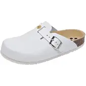 WEEGER veiligheidsschoen ESD antistatisch, clog model, wit, maat 39