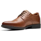 Clarks Whiddon, platte herenschoen, donkerbruin leer, maat 8.5