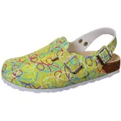 WEEGER -sandalen met hielband, kunstleer, groen, graffiti-print, maat 40