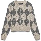 Vero Moda Vmhalo ls o-neck argyle cardigan bo