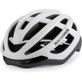RockBros HC-58 fietshelm, aerodynamisch, met ventilatie, grijs/wit