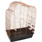 Flamingo 110143 Parkietenkooi Wammer 1 Koper/Zwart – Ruime vogelkooi met stijlvolle afwerking