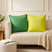 vidaXL Kussen met kussen HOUTEN 12 st Groen Polyester