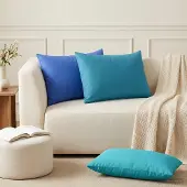 vidaXL Kussen met kussen HEERLEN 2 st Koninklijk Blauw Polyester