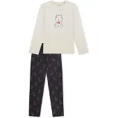 Schiesser Nachtkledij ' Nightwear ' donkerblauw / lichtgrijs