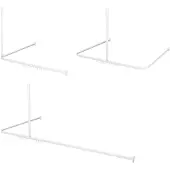 Sealskin - Easy Roll Douchegordijnstangset - Universeel - L en U vorm montage mogelijkheden - 90x90x90 cm - Wit