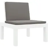 vidaXL 3-delige Loungeset met kussens PP wit