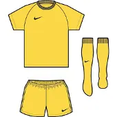 Nike Dri-FIT Park VIII Tenue Kleuters Geel Zwart