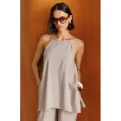 MixRay Brede-Pijpen Halter Jumpsuit