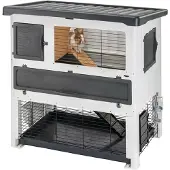 Ferplast Konijnenhok Grand Lodge 120 Plus - Dierenverblijf - 117x69x101 cm Grijs 120