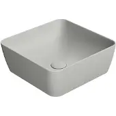 GSI Sand Keramische opbouwwastafel 38x38cm, mat cenere