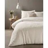 Sleeptime Teddy dekbedovertrek onderkant microvezel Fur - crème - 2-persoons (200x220 + 2st 60x70cm)