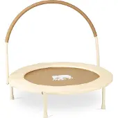 Deryan Kinder-trampoline, 92 cm – met veiligheidsbeugel – bruin